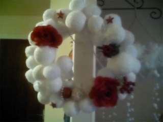 Couronne de noel - Déco du polystyrène - 10doigts.fr