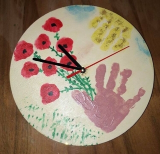 pendule féte des mères - Créations d'enfant - 10doigts.fr