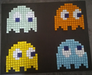 Pixel Art Pacman - Mosaïques - 10doigts.fr