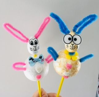 Lapins rigolos - Créations d'enfant - 10doigts.fr