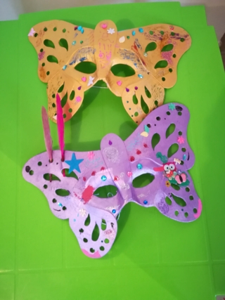 Masques de papillon - Créations d'enfant - 10doigts.fr