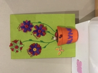 Cadre fleur fête des mamies - Créations d'enfant - 10doigts.fr