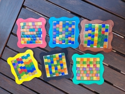 Sous-verre avec mosaïques - 10doigts.fr