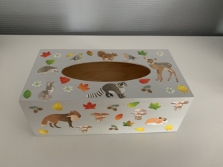 Boîte à mouchoirs - Déco du bois - 10doigts.fr