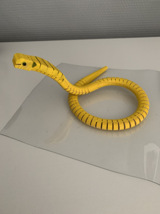 Boa jaune - Déco du bois - 10doigts.fr