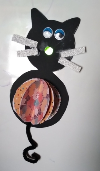 Chat d'Halloween - Créations d'enfant - 10doigts.fr