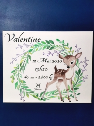 Tableau naissance - Peinture - 10doigts.fr