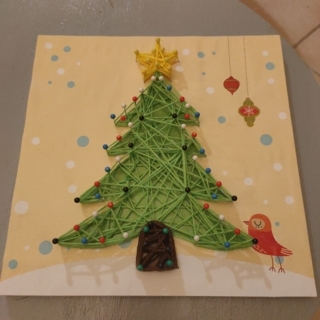 String art sapin de Noël - Couture, point de croix... - 10doigts.fr