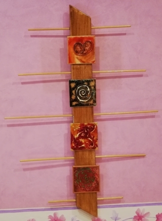 Porte bijoux mural - Déco du bois - 10doigts.fr