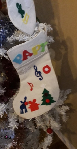 Chaussette de noël Papy - Pâques, Noël - 10doigts.fr