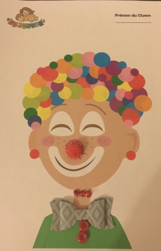 Le clown de Ninon - Créations d'enfant - 10doigts.fr