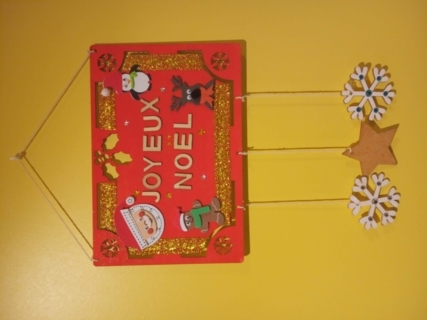 Plaque de porte Joyeux Noël - 10doigts.fr