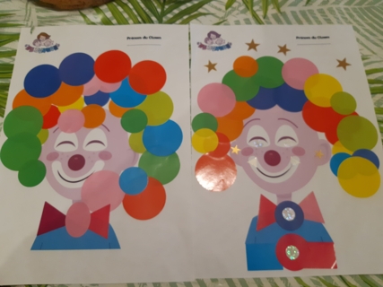 Clown - Gommettes - 10doigts.fr