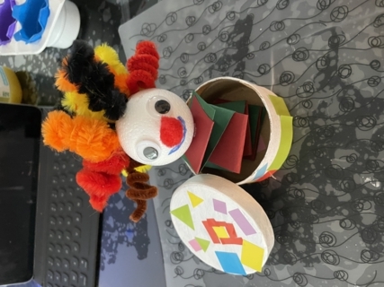 Clown à ressort - Créations d'enfant - 10doigts.fr