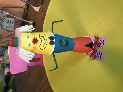 Clown - Vernis collage papiers, serviettes - 10doigts.fr