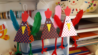 Poulettes rigolotes - Pâques, Noël - 10doigts.fr