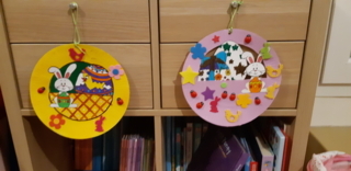 Réalisation de panier de pâque avec des assiettes en carton - Pâques, Noël - 10doigts.fr