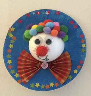 tableau clown - Créations d'enfant - 10doigts.fr