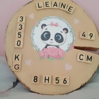 Petite surprise pour ma fille a son retour d'école Création sur un grand rodin de bois - Peinture - 10doigts.fr