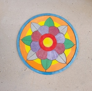 dessous plat "fleur" - Créations d'enfant - 10doigts.fr