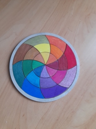 dessous plat "arc-en-ciel" - Déco du bois - 10doigts.fr
