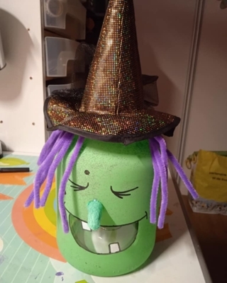 Pot de confiture customiser en sorcière par mon mari - Divers - 10doigts.fr