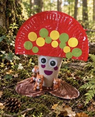 Champignon dans la foret - 10doigts.fr