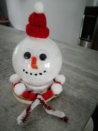 Globe bonhomme de neige - 10doigts.fr