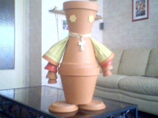personnage pot de terre cuite - Divers - 10doigts.fr