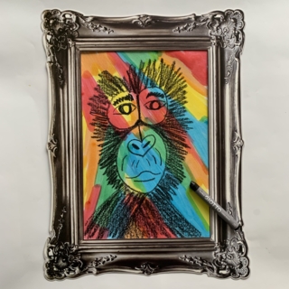 Tête de singe colorée - 10doigts.fr
