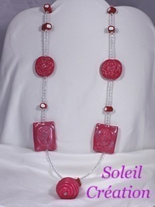 Pendentif Fimo Cristal - Perles, bracelets, colliers - 10doigts.fr