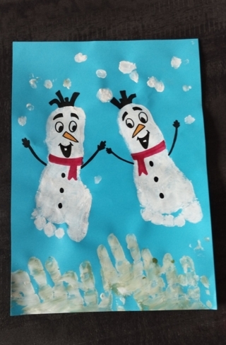 Bonhomme de neige - 10doigts.fr