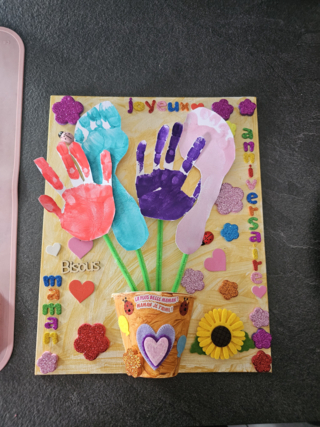 Toile anniversaire maman - 10doigts.fr