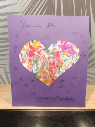 Coeur marbré - 10doigts.fr