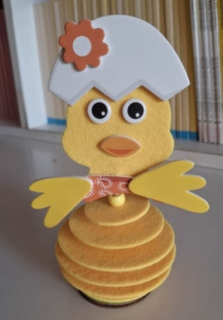 Le poussin de Pâques - 10doigts.fr