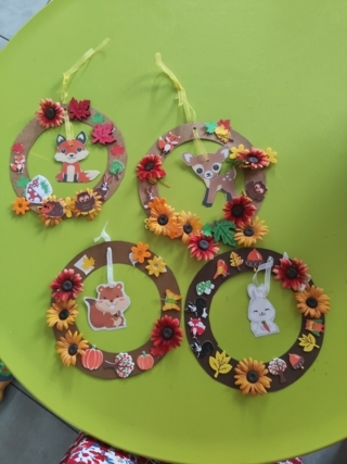 Couronne d'automne - 10doigts.fr