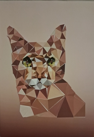 Chat en gommettes - 10doigts.fr