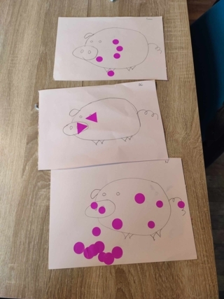 Cochon à gommettes. - 10doigts.fr