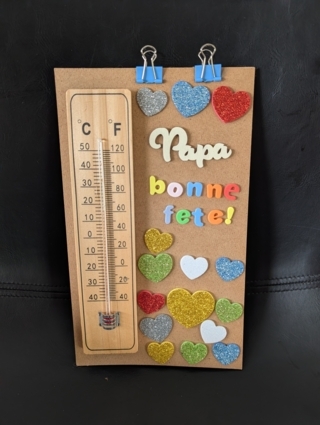 Thermomètre fête des pères - 10doigts.fr