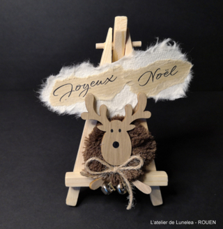 Petit renne chevalet - 10doigts.fr