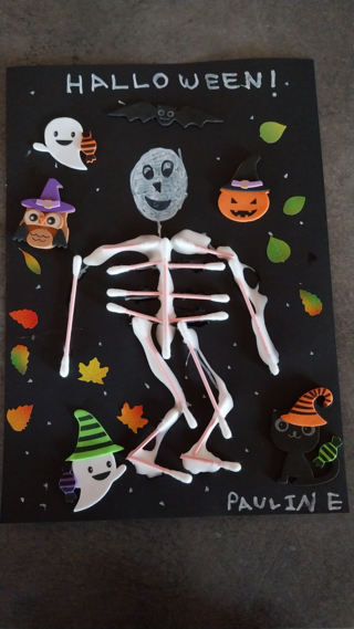 Le squelette d'halloween de Pauline - 10doigts.fr