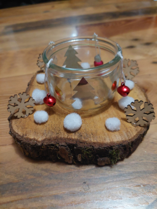 Bougeoir de Noël - 10doigts.fr