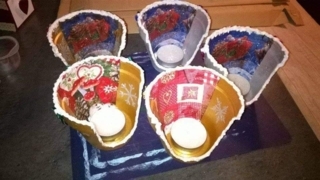 Photophore en serviettage - 10doigts.fr