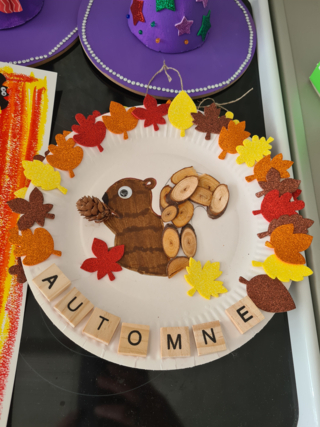 Écureuil automne - 10doigts.fr