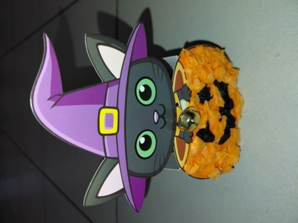 Porte bonbons chat citrouille - 10doigts.fr