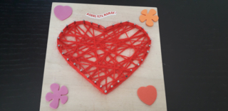 String art coeur - 10doigts.fr