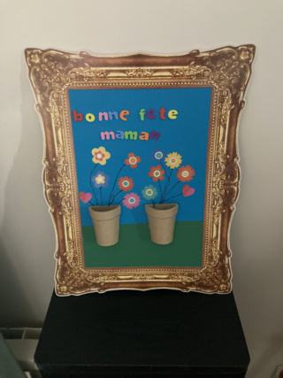 Tableau fleuri pour fête des mères - 10doigts.fr
