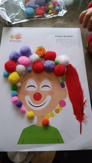 Clown carnaval - 10doigts.fr