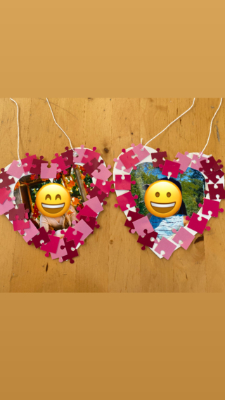 Cadre coeur puzzle - 10doigts.fr