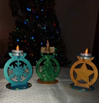 Bougeoirs noel - 10doigts.fr